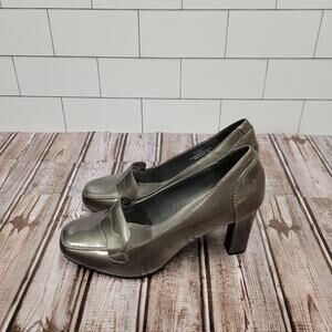 IMPO Womens Slip On Wedge Platform Heels Gray Size 7